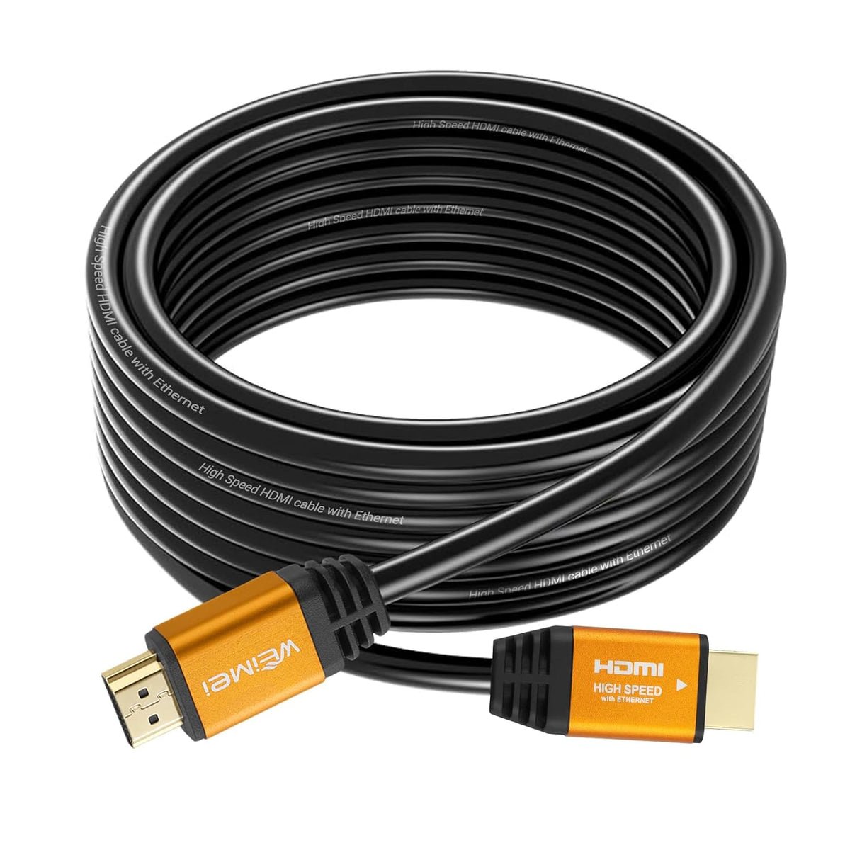 30 Feet Premium 4K HDMI Cable 2.0 - High-Speed HDMI Cord with Ethernet Support for Stunning 4K@60Hz UHD 2160P, Gold-Plated Connectors, and Bare Copper Conductor